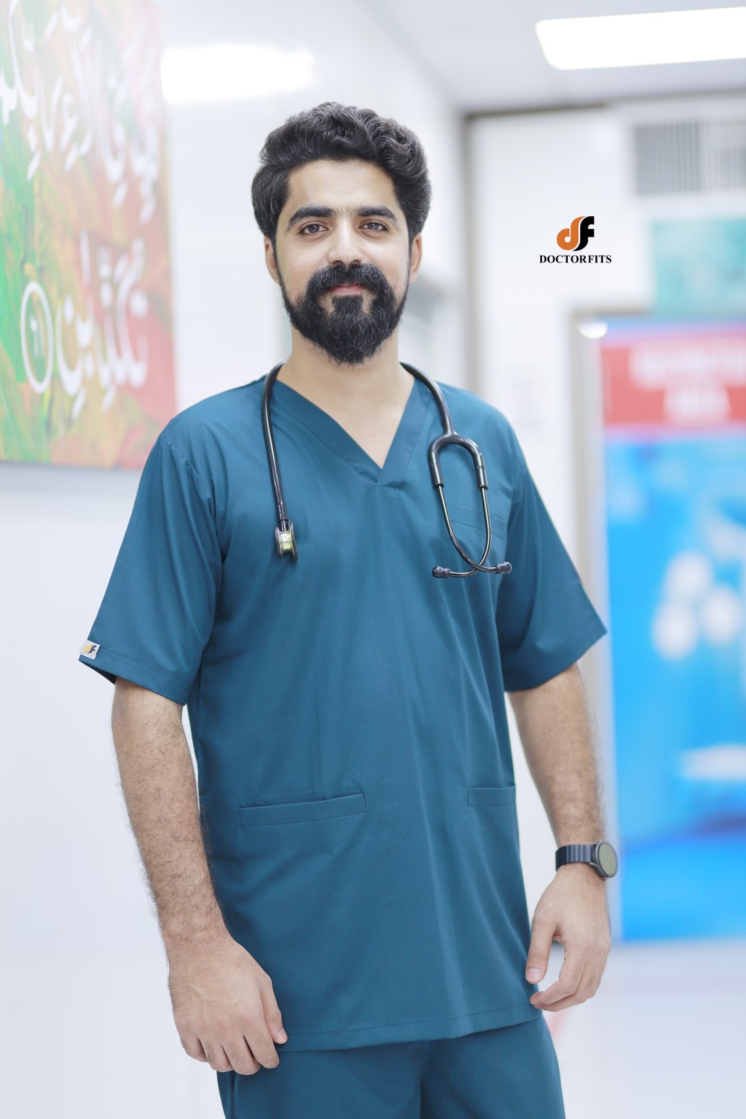 Unisex Green Zinc Scrub