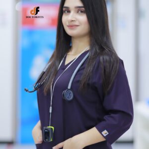 Women Dark Purple Scrub