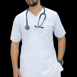 Unisex Pearl White Scrub