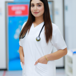 Women Pearl White Scrub