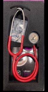 LITTMAN CLASSIC ||| STETHOSCOPE  MAHROON TUBE WITH STANDARD FINISH CHEST PIECE