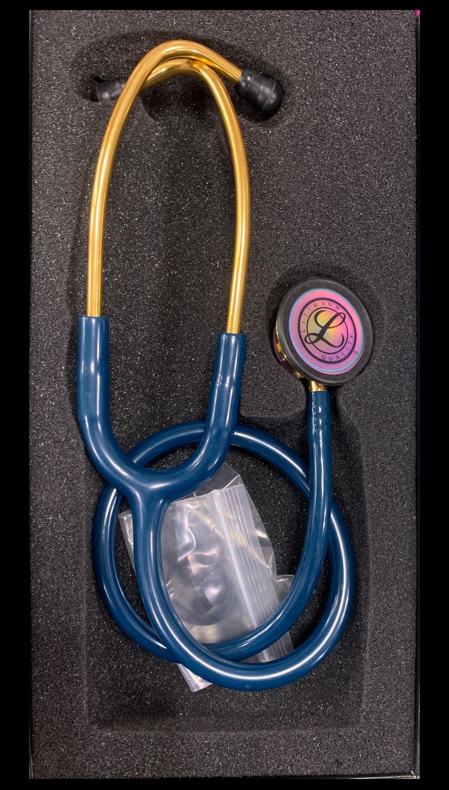 LITTMAN CLASSIC ||| STETHOSCOPE  LIMITED EDITION  CARIBBEAN TUBE WITH RAINBOW FINISH CHEST PIECE 