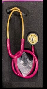 LITTMAN CLASSIC ||| STETHOSCOPE  LIMITED EDITION ROSE PINK  TUBE WITH RAINBOW FINISH CHEST PIECE
