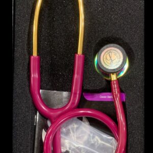 LITTMAN CLASSIC ||| STETHOSCOPE  LIMITED EDITION  RASPBERRY TUBE WITH RAINBOW FINISH CHEST PIECE 