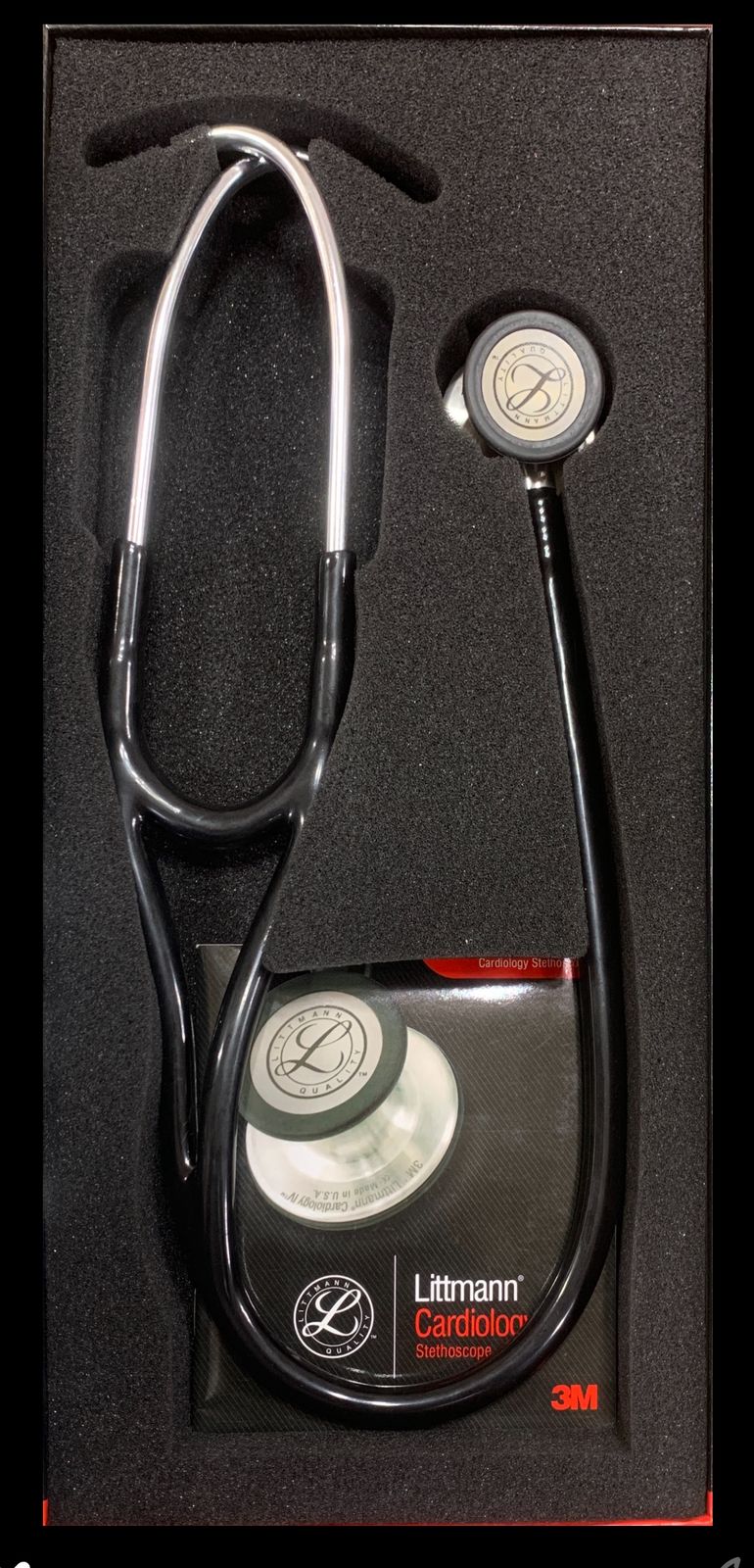 LITTMAN CARDIOLOGY IV STETHOSCOPE LIMITED EDITION  BLACK TUBE STANDARD FINISH CHESTPIECE