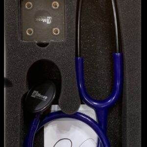 CLASSIC CARDIO STETHOSCOPE LIMITED EDITION  MEDICO NAVY BLUE TUBE WITH MATT BLACK CHEST PIECE 