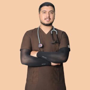 Unisex Dark Brown Scrub
