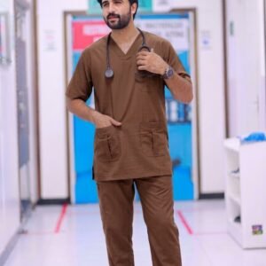 Unisex Chocolate Brown Scrub